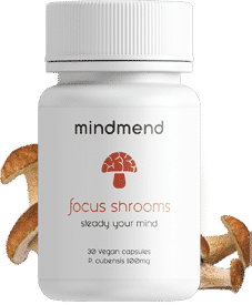 Mind Mend focus shrooms in a bottle